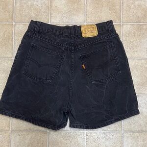 VTG,Levi's International Jeans Orange Tag Women's Dark Denim Jean Shorts Size 32